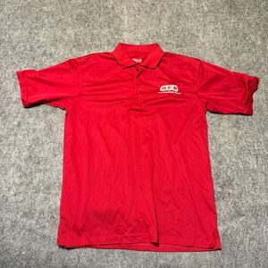 Heb Mens Employee Polo Shirt Size M Red Manager Worker Em Embroidered